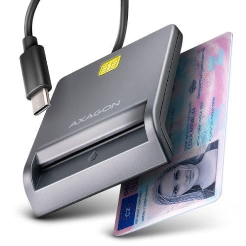 AXAGON CRE-SM3TC USB-C Smart card FlatReader olvasó