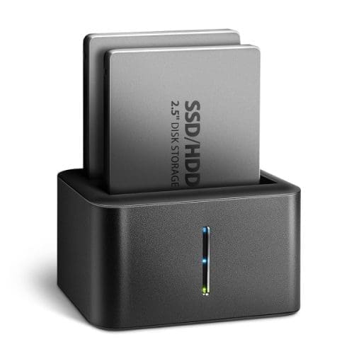 HDD Dokkoló Axagon ADSA-D25 SATA 2.5 CLONE DUAL SSD Dock Station - USB 3.2 Gen 1, Fekete