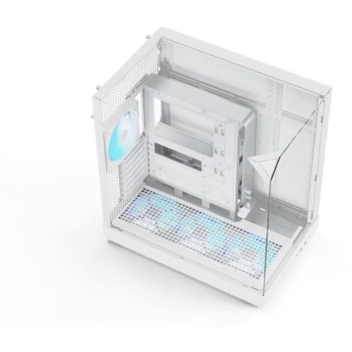 APNX V2 számítógépház, 3 oldal edzett üveg, 4x FP3-140 ARGB PWM ventilátor, Fehér
