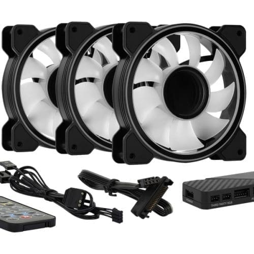 Ventilátor Aerocool Mirage 12 ARGB Pro 12cm RGB LED 3db-os + Vezérlő