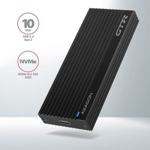 HDD ház Axagon EEM2-GTR SUPERSPEED+ USB-C - NVME M.2 fekete
