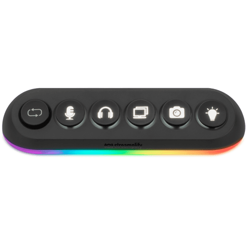 HUB USB Streamplify Hub Deck 5 RGB 12V Fekete