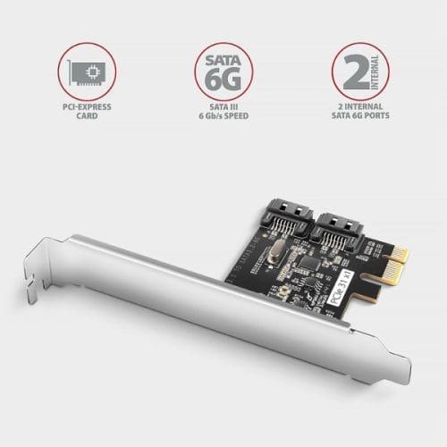 I/O bővítőkártya PCES-SJ2 PCIe vezérlő 2x SATA 6G