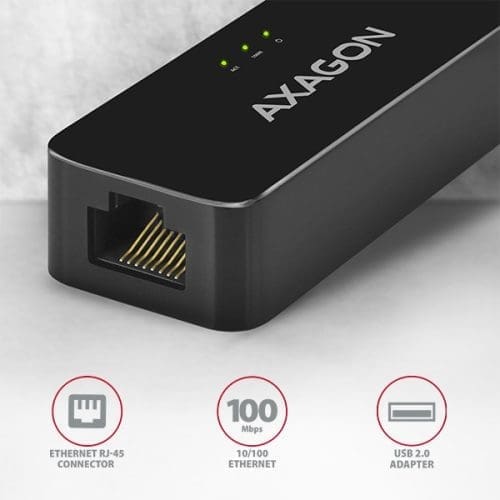 Ethernet Adapter AXAGON ADE-XR Ethernet 10/100 - USB 2.0 Typ A